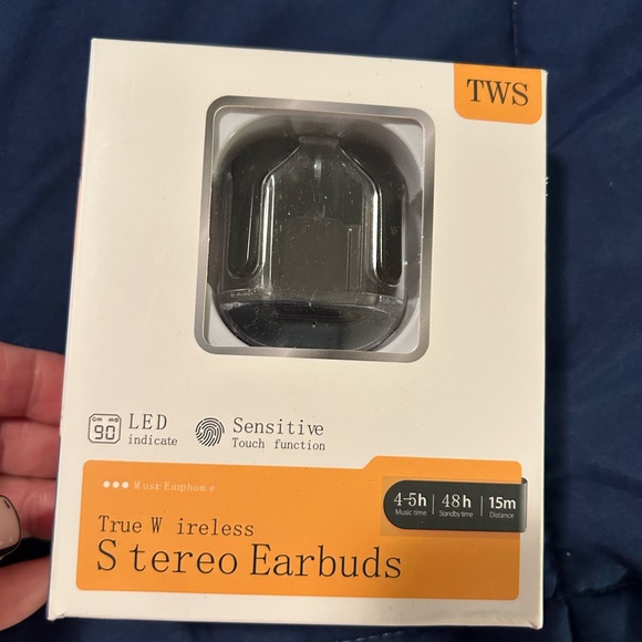 TWS • 2 Wireless Stereo Earbuds Sets • Sensitive Touch Function • Black & White - Picture 1 of 6